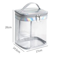 PVC custom travel Transparent Cosmetic Bag Clear Zipper Travel Makeup Case Women Toilet Wash Bath Storage Pouch