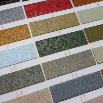 2020 emboss plain color litchi faux leather sheets fabric price leather per meter 1.2mm brush backing pu material