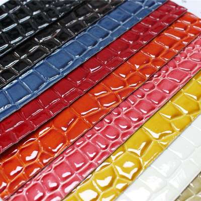 1.0mm thick brushed backing smooth stone grain emboss pu leather for purse coated pvc pu synthetic fabric for bag