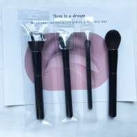 Ready Stock Matt PVC bag professional single makeup brushes packaging transparent pvc makeup brush bag 1